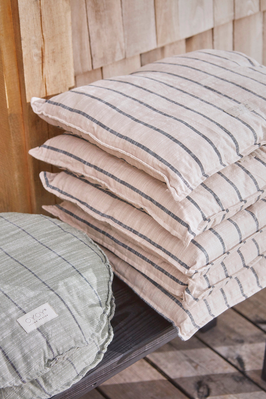 Coussin d’extérieur Kyoto carré | Polyester recyclé | Dark Caramel | 42 x 42 cm