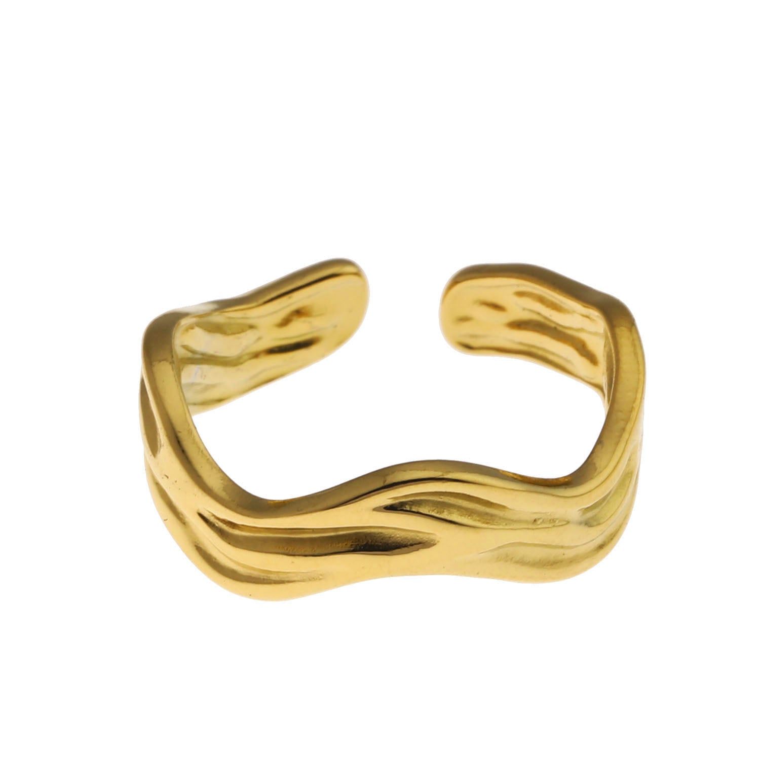 Bague Kalia ondulée texturée en or 18 carats