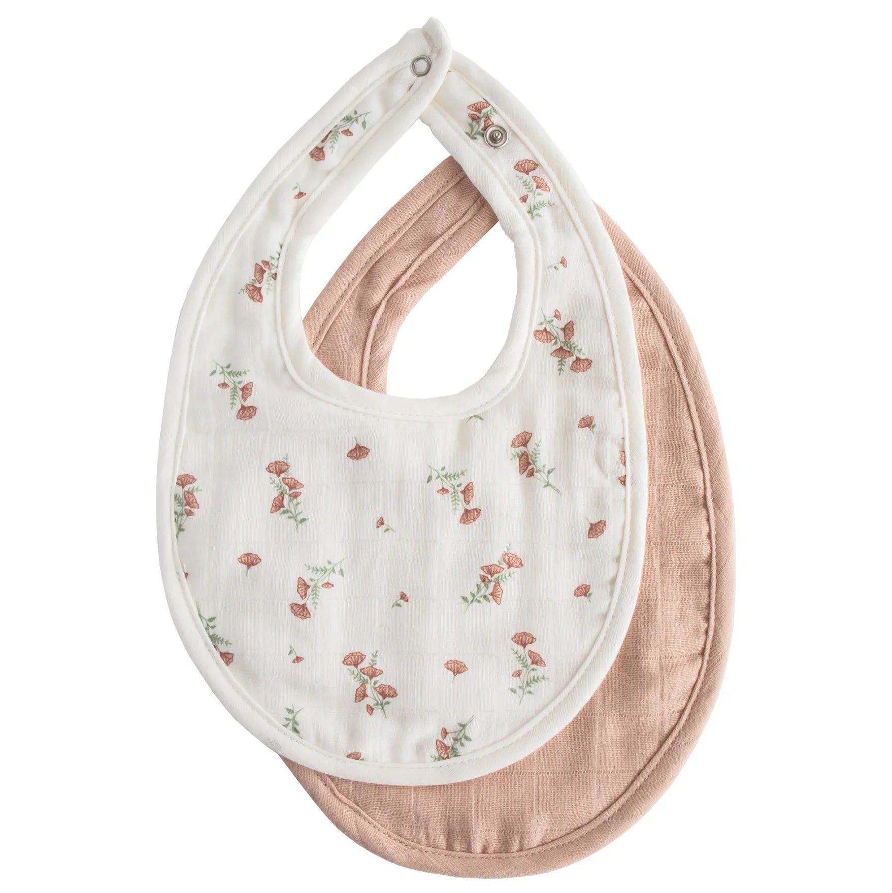 Bavoirs en mousseline de coton biologique pour bébé | Ensemble de 2