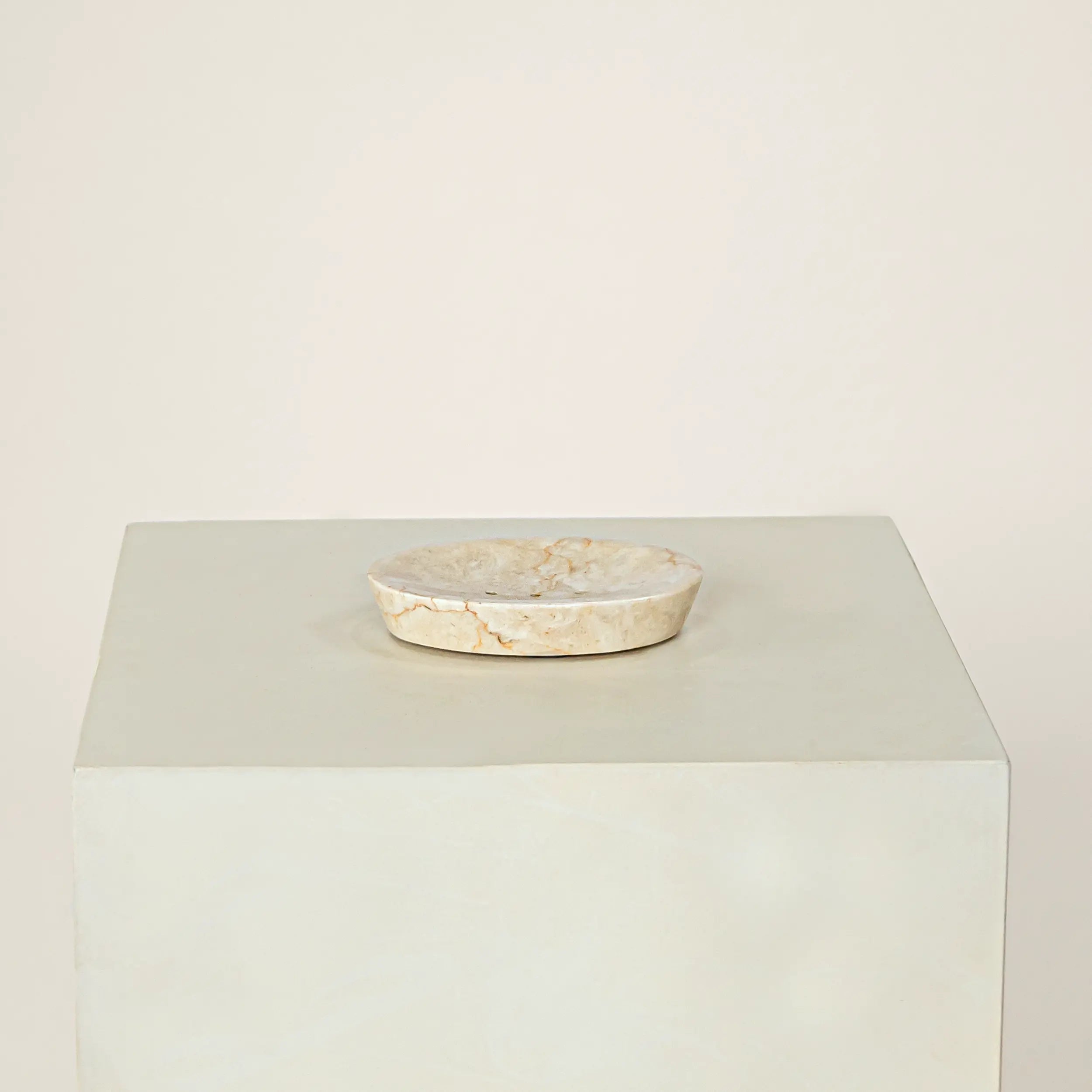 Porte-savon en marbre | Fabrication artisanale et durable | Noir ou crème
