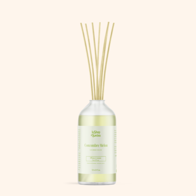 Diffuseur à roseaux Concombre Melon La Shop à Savons 120 ml