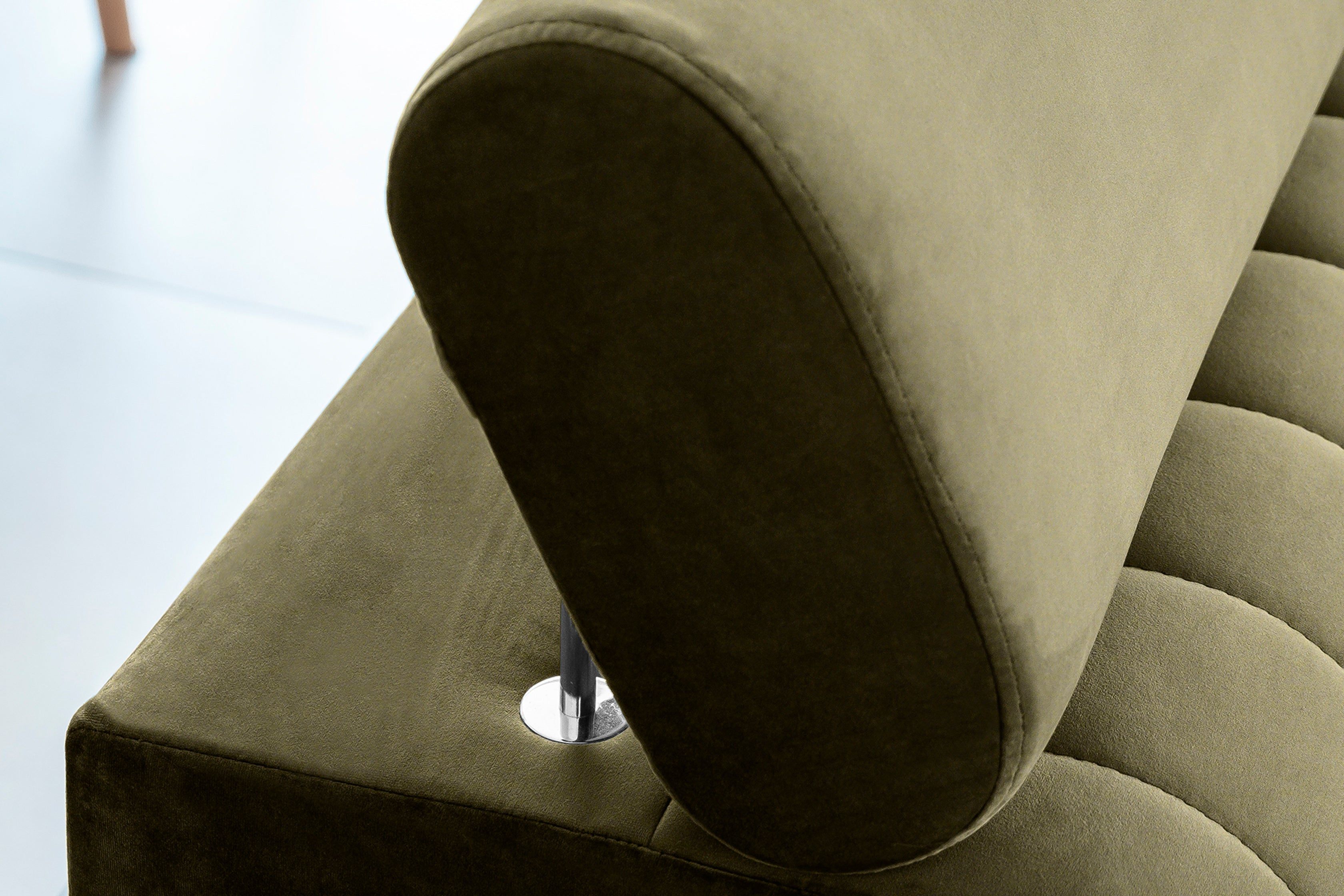 Canapé 3 places convertible Laurence en velours| Olive Green