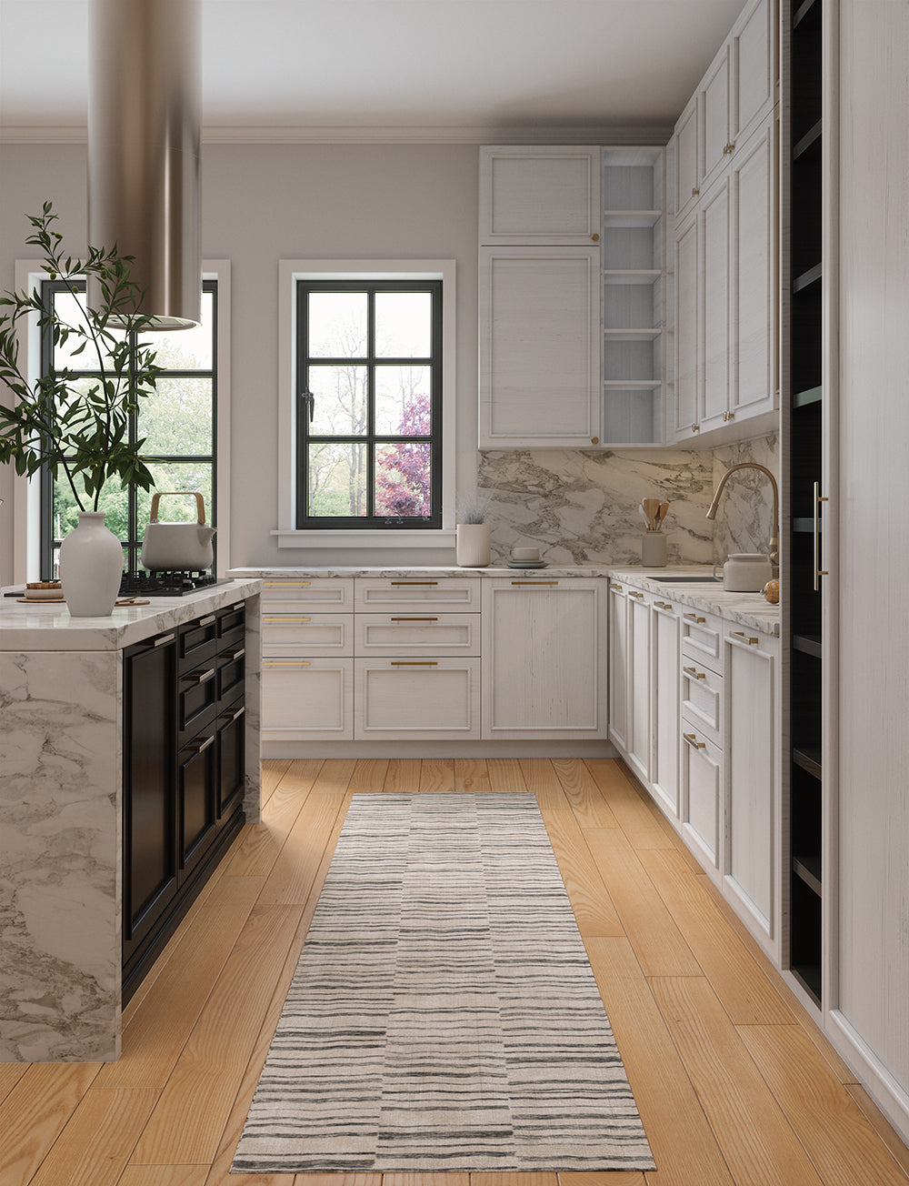 Tapis Sahara Ivoire & Gris | Motif Marocain