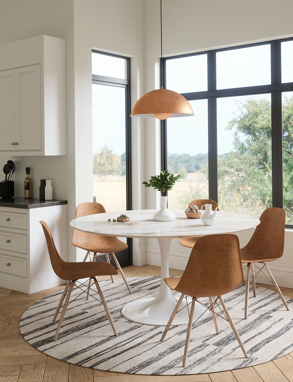 Tapis Sahara Ivoire & Gris | Motif Marocain