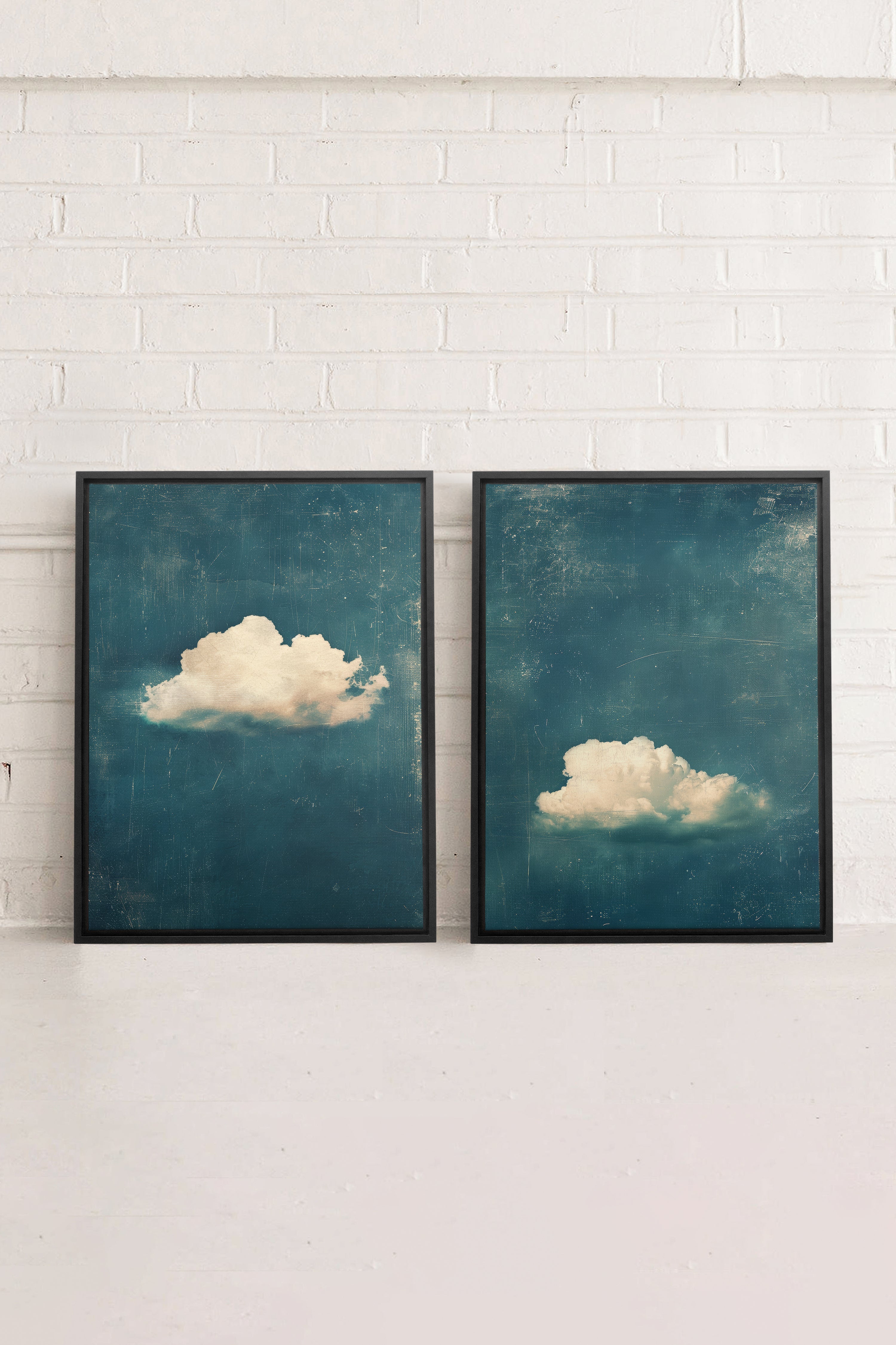 TWILIGHT BLUE SET (2 Oeuvres sur toile étirée)