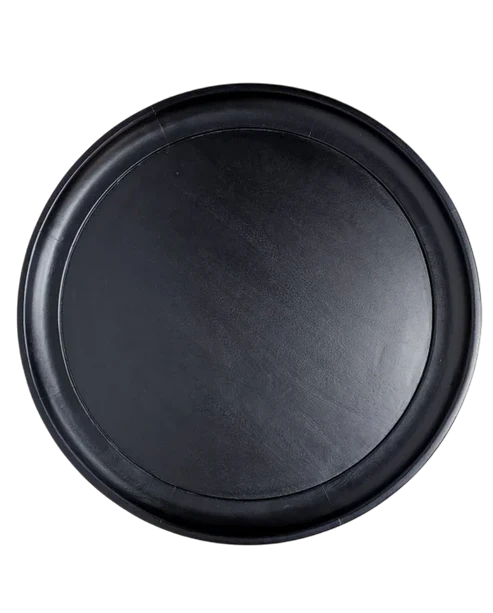 Table à Café Ronde en Bois Massif de Manguier | Fini Noir