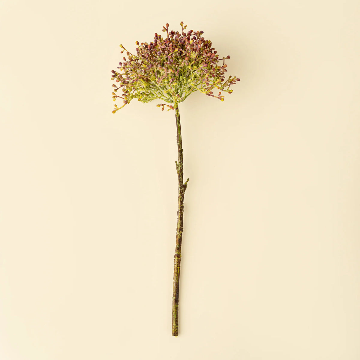 Tige de baies Viburnum | Rose et vert | Plastique recyclé