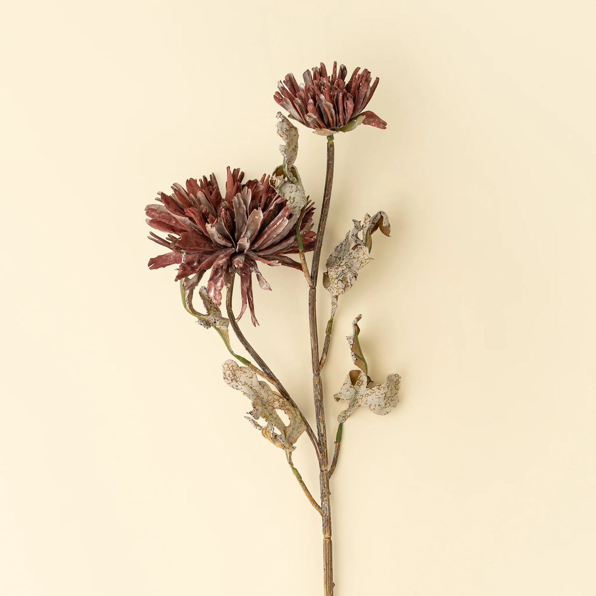 Tige de dahlia artificiel bordeaux | Effet réaliste | Fleurs décoratives