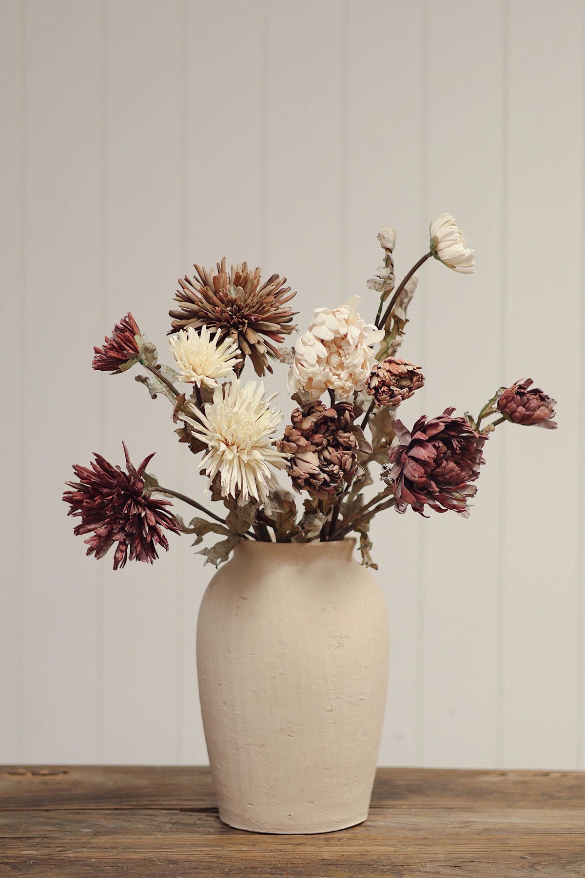 Tige de dahlia artificiel bordeaux | Effet réaliste | Fleurs décoratives