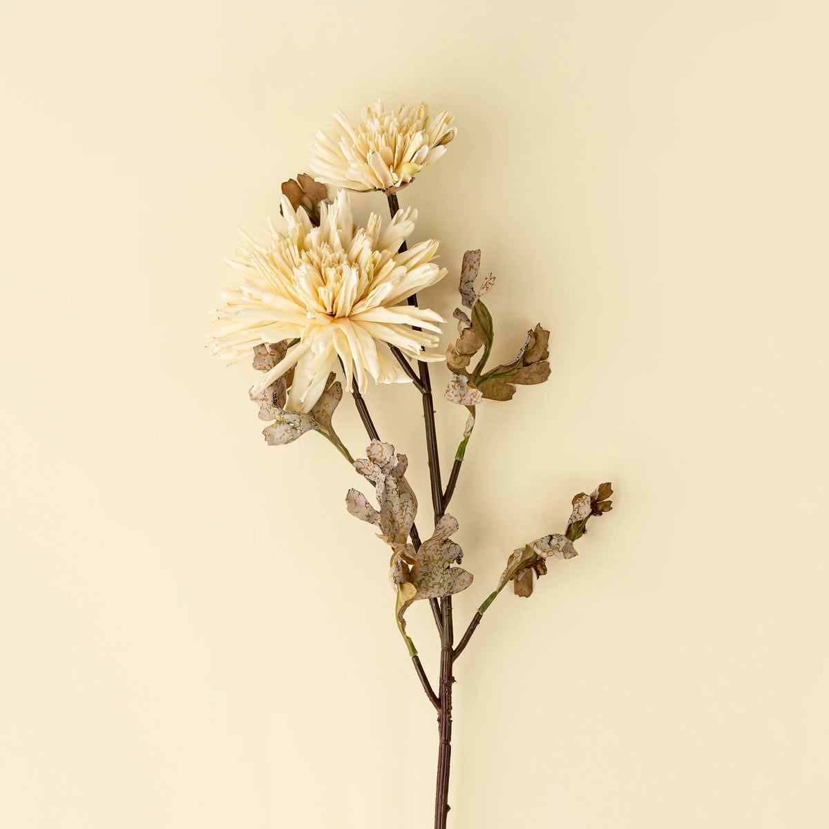 Tige de dahlia réaliste au toucher | Crème | Plastique recyclé