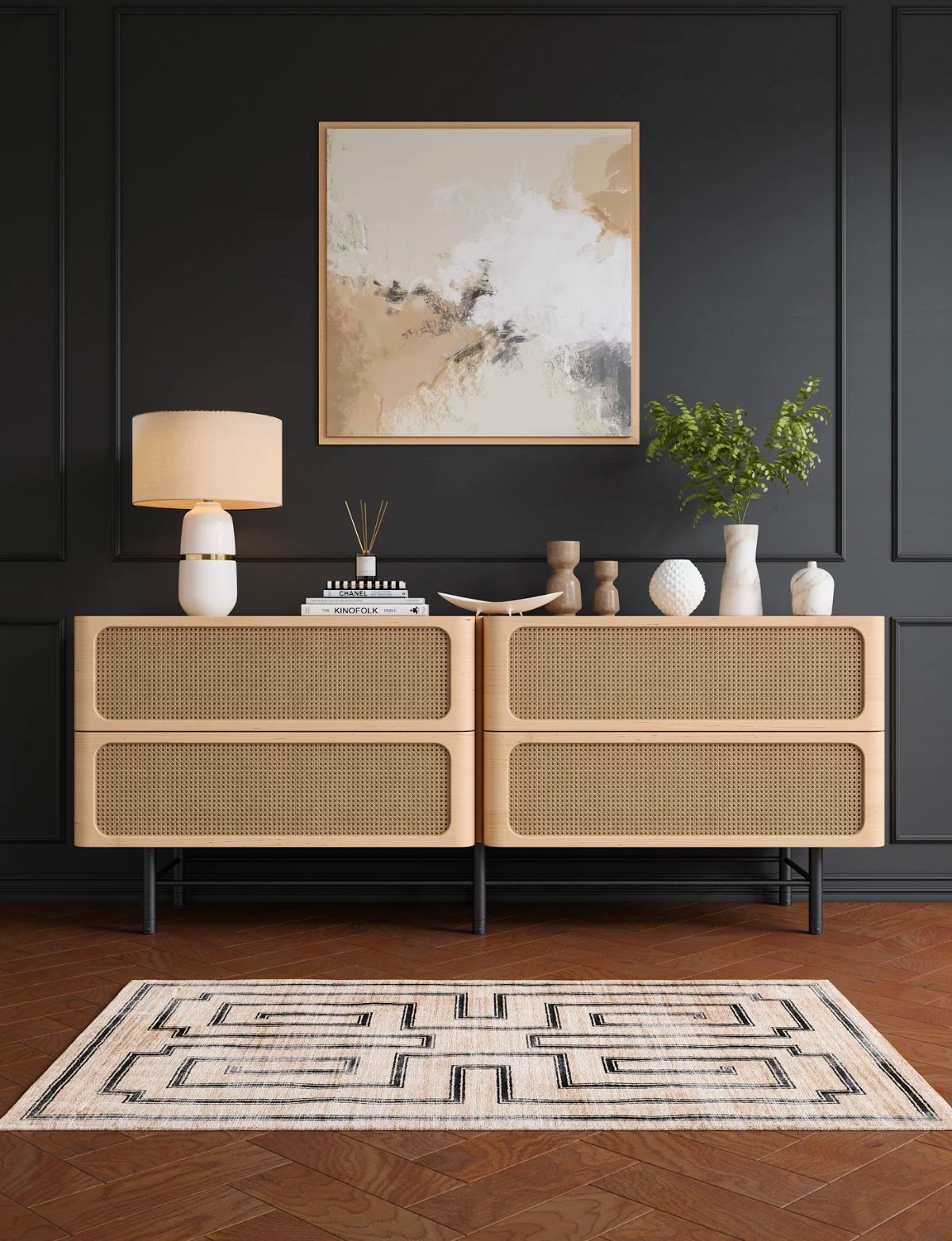 Tapis Noa – Naturel Noir