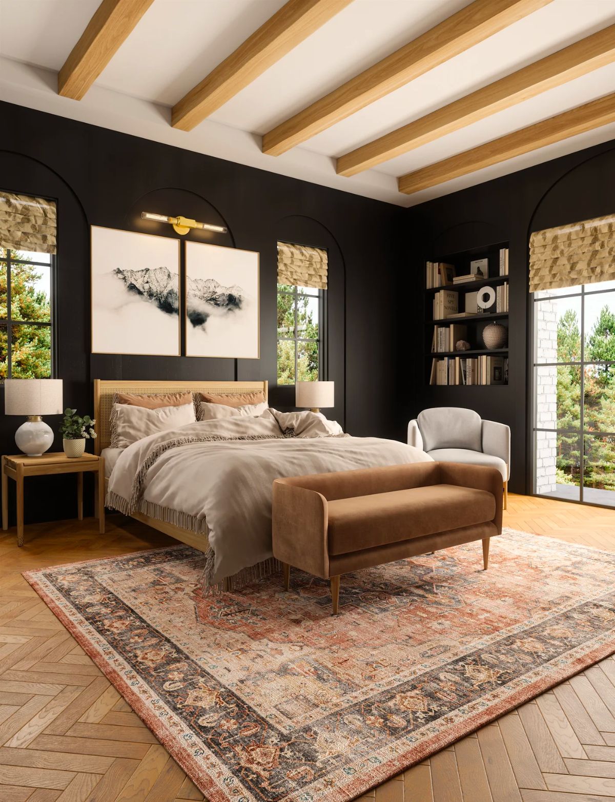 Tapis Riverra – Terracotta Noir