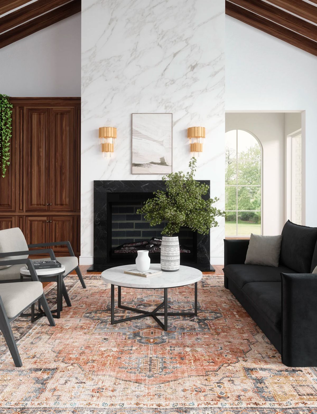 Tapis Riverra – Terracotta Noir