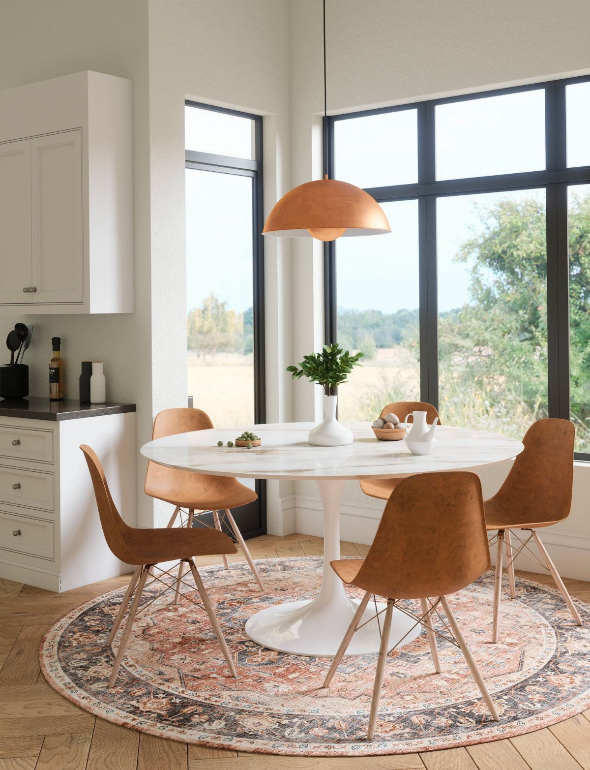 Tapis Riverra – Terracotta Noir