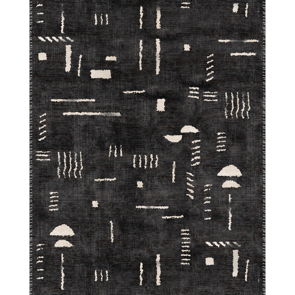 Tapis Jama Noir & Ivoire | Design Scandinave Moderne