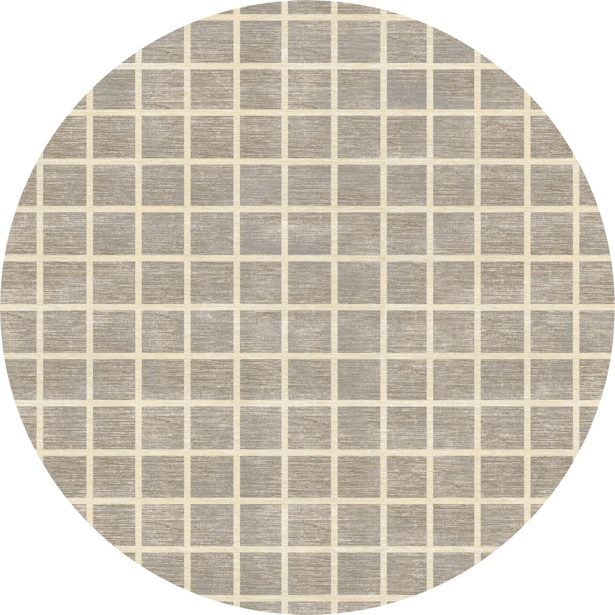 Tapis Caper beige naturel | Motif à carreaux moderne