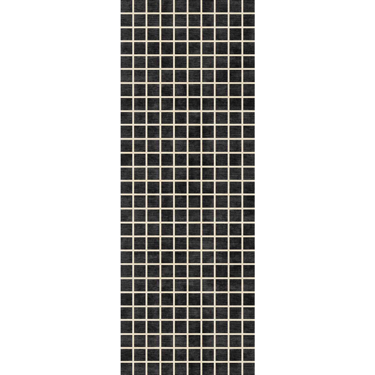 Tapis Caper Noir & Naturel à Carreaux | Design Moderne