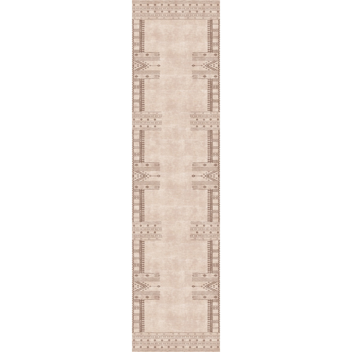 Tapis Mazela beige naturel & brun | Inspiration persane minimaliste