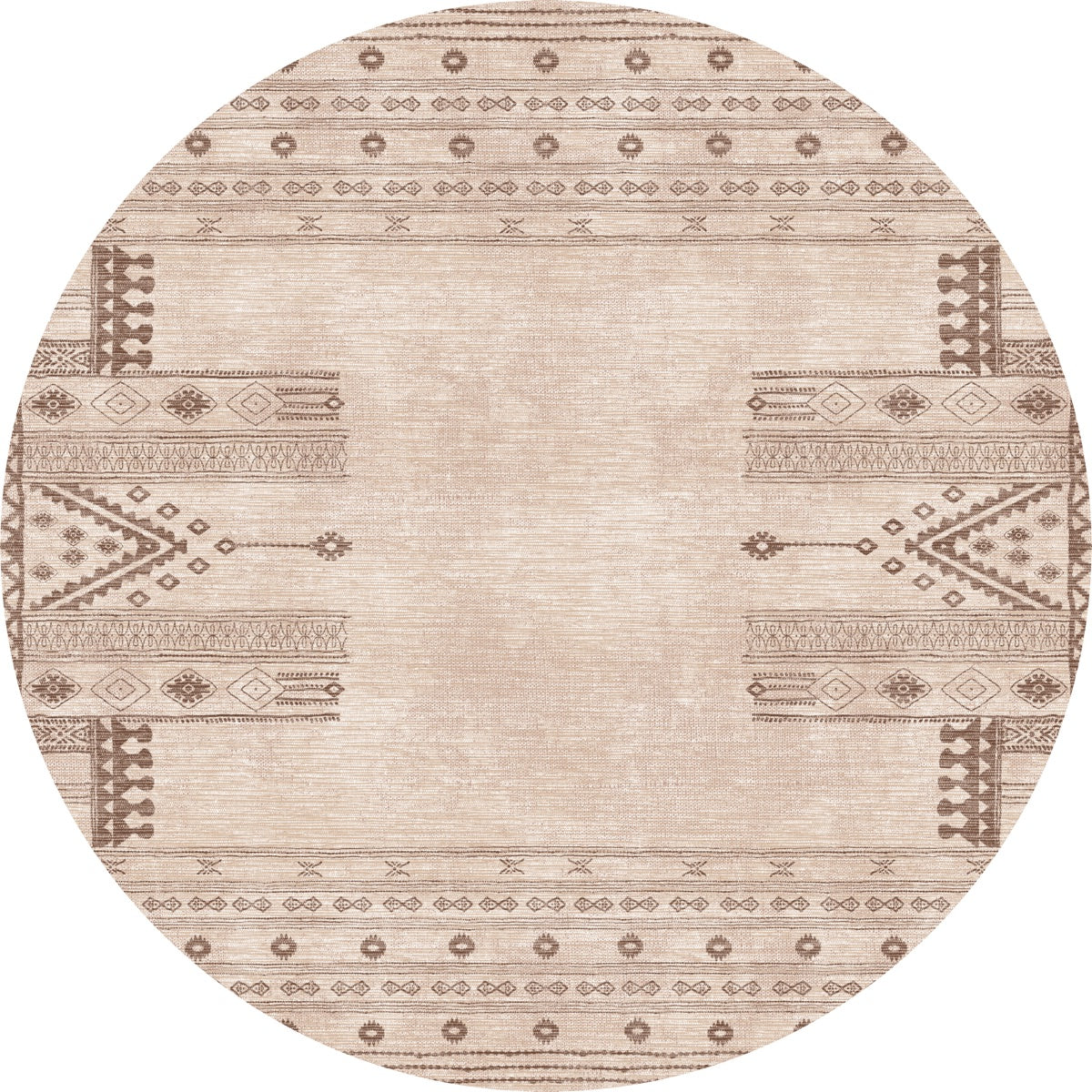 Tapis Mazela beige naturel & brun | Inspiration persane minimaliste