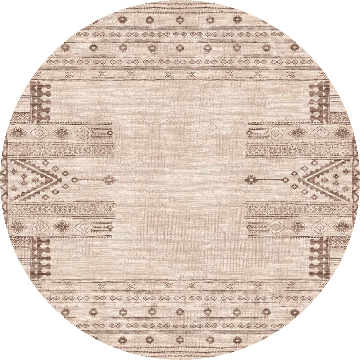 Tapis Mazela beige naturel & brun | Inspiration persane minimaliste
