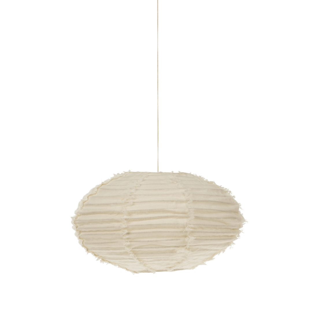 Abat - jour Lina | Petit format | Ivoire | Fait à la main en lin belge & français - Les Trouvailles de JustineIndaba Home