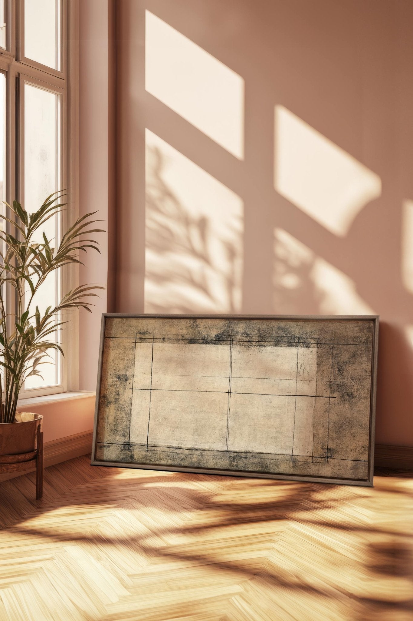 ANCIENT LINES, Oeuvre sur toile étirée - Les Trouvailles de JustinecanvasOleka Canvas32x16 (Lit Simple)Bois Oak