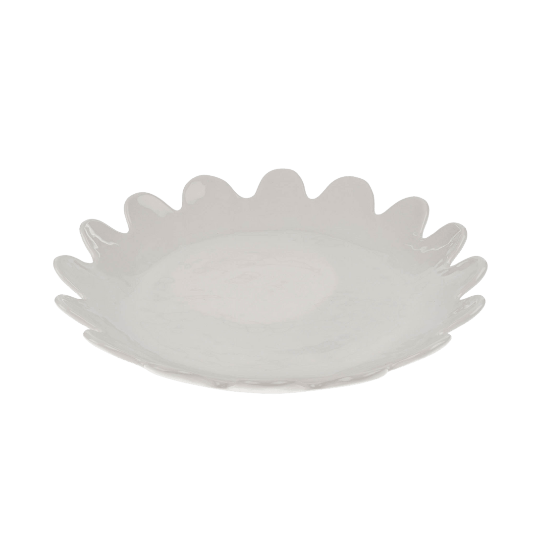 Assiette de Service Festonnée en Grès | Fait Main - Les Trouvailles de JustineIndaba Home