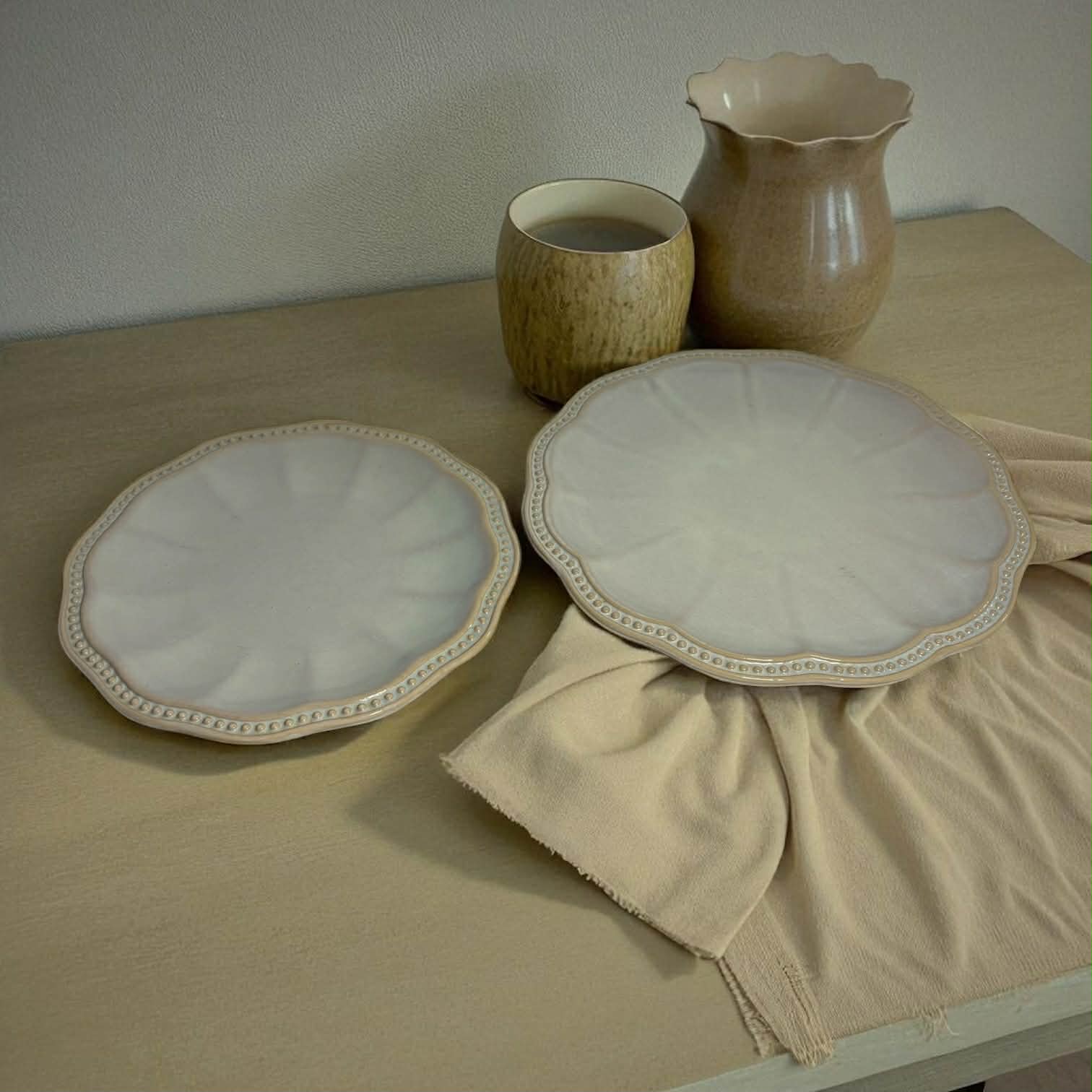 Assiettes festonnées | Ensemble de 4 - Les Trouvailles de JustineLes Trouvailles de Justine