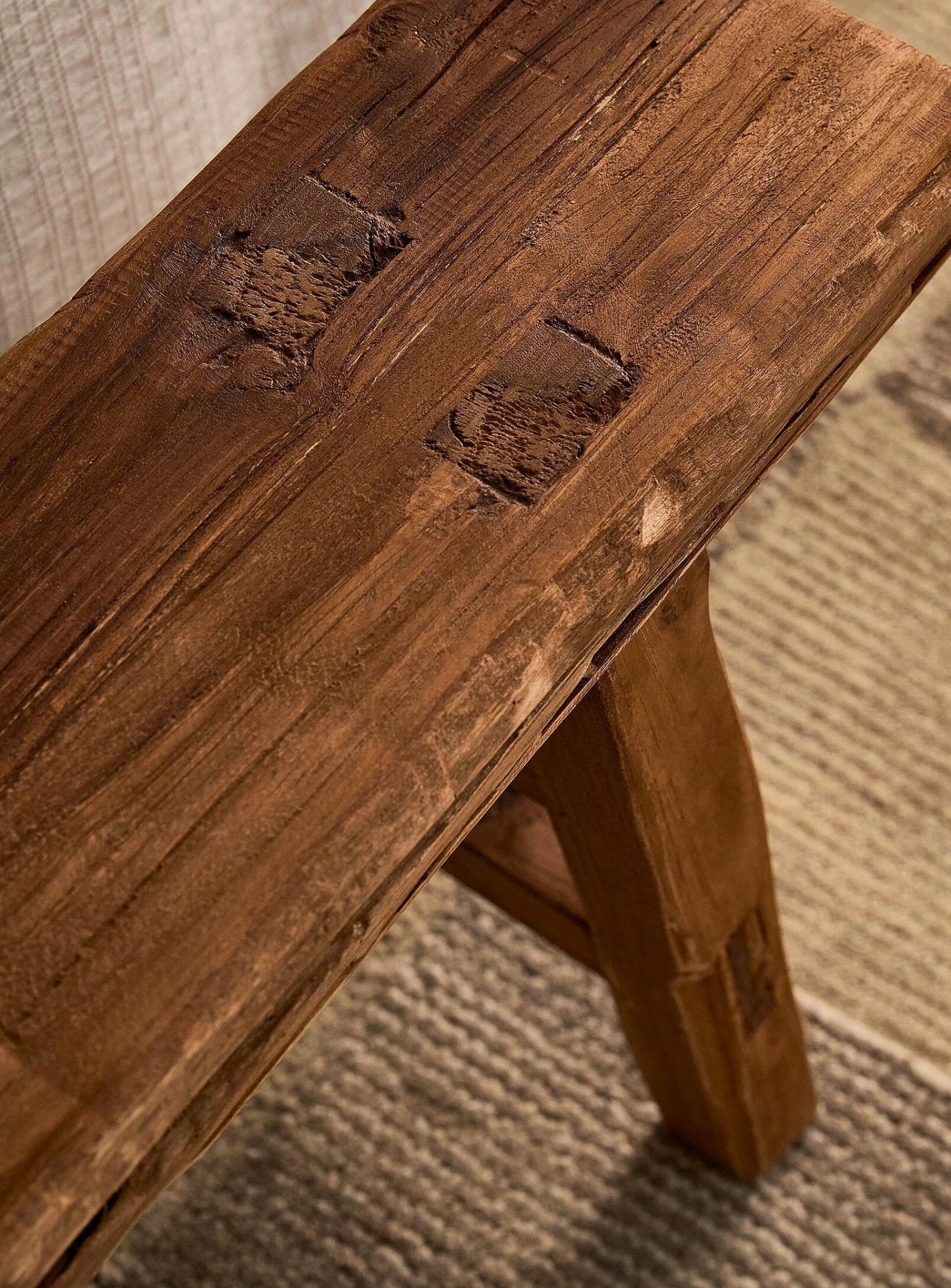 Banc Vintage Étroit en Teck Recyclé | 150 cm - Les Trouvailles de JustineBancsCRUSOË