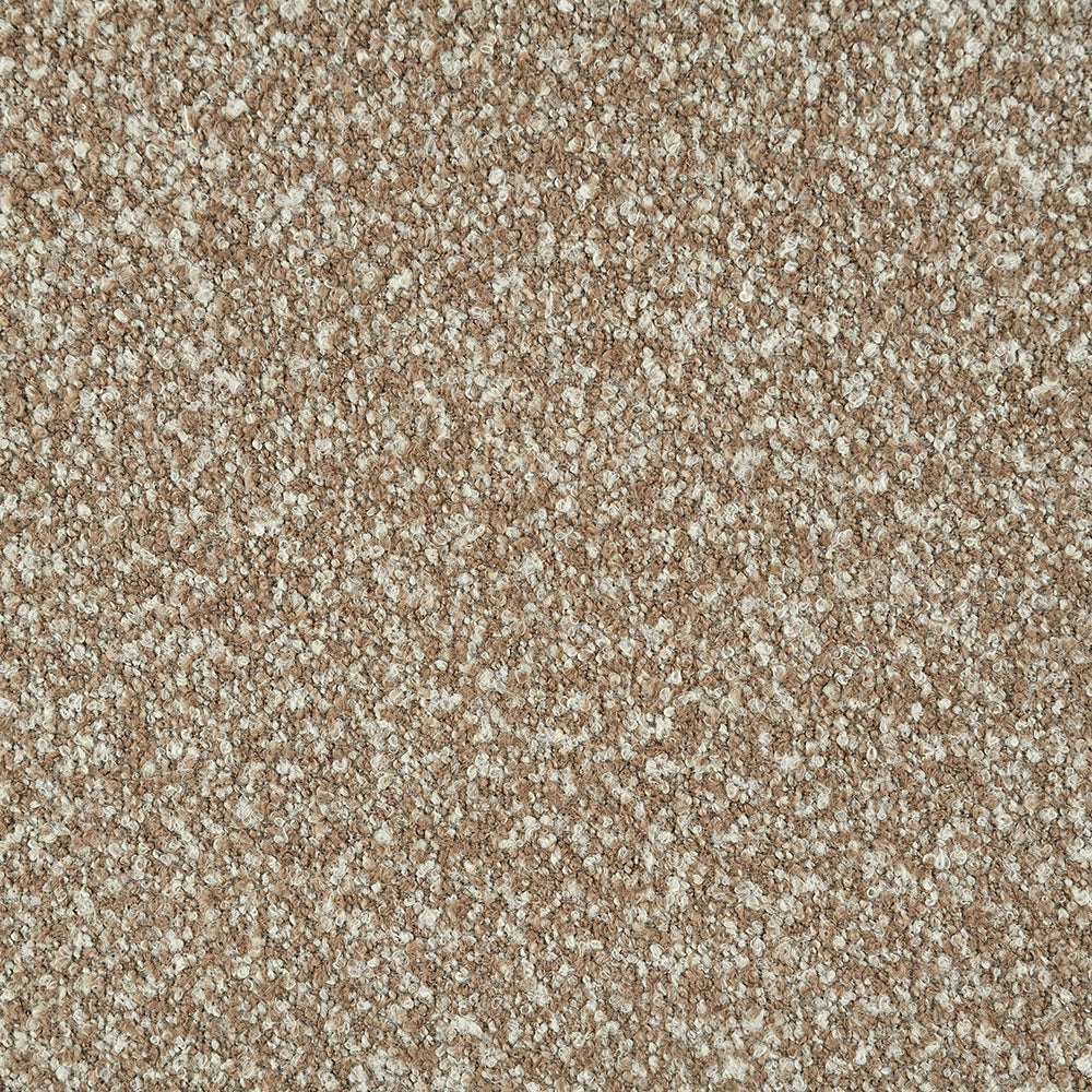 Lit plateforme Tapi rembourré en tissu Tweed | 178 × 102 × 244 cm | Beige