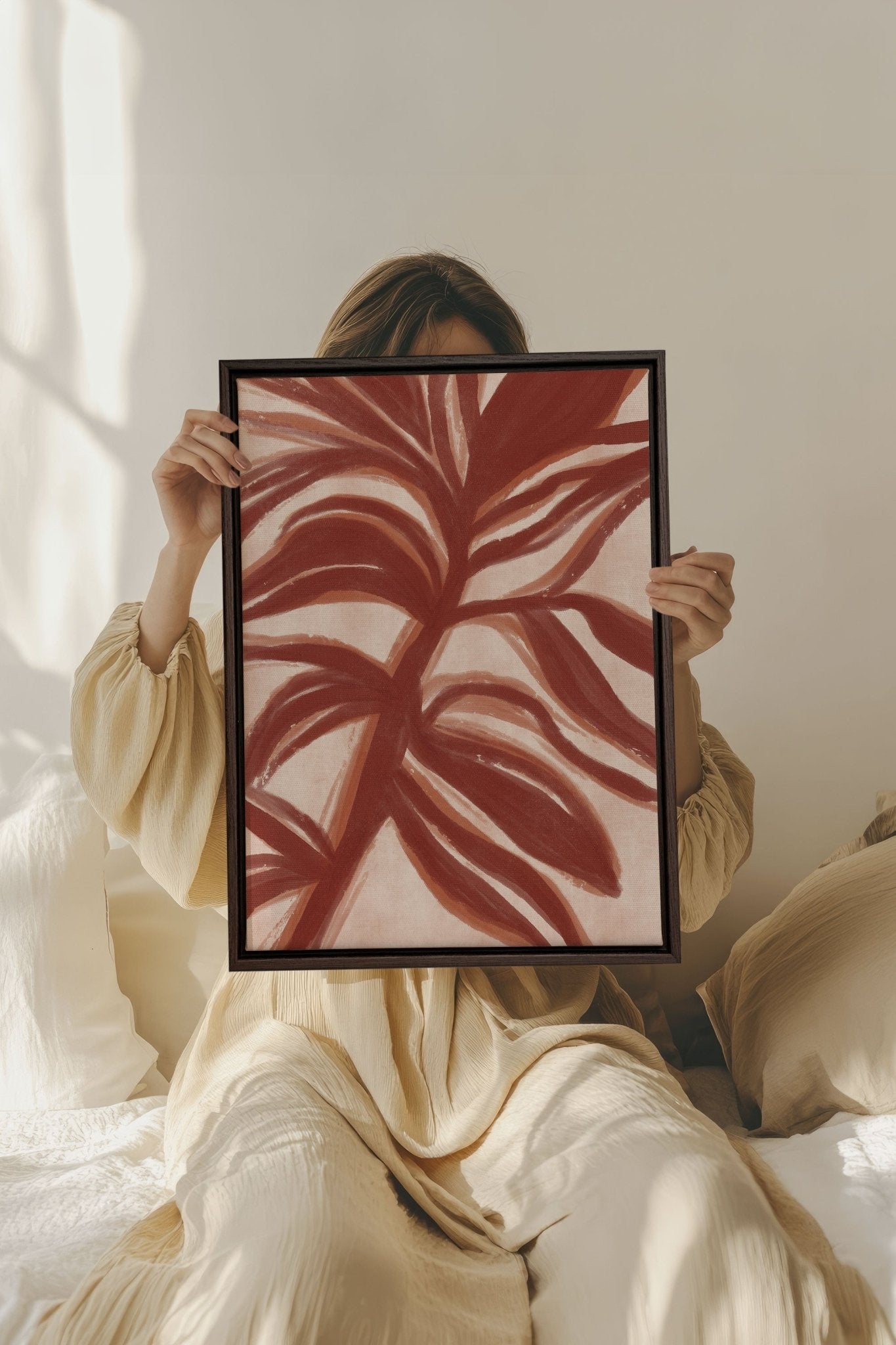 BOTANIC FLAME, Oeuvre sur toile étirée - Les Trouvailles de JustinecanvasOleka Canvas12x16Espresso