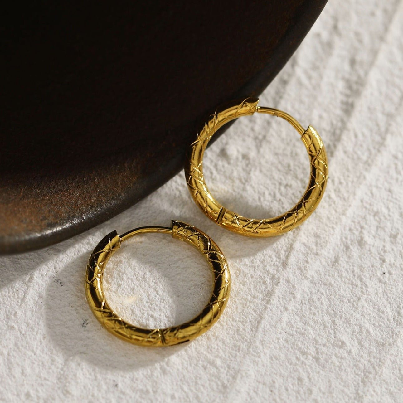 Boucles d’oreilles MALENA | Anneaux décoratifs gravés - Les Trouvailles de JustineEARRINGSHACKNEY NINE Jewellery