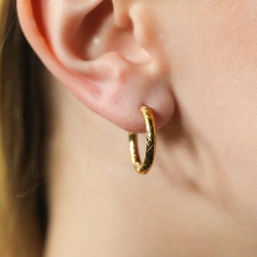 Boucles d’oreilles MALENA | Anneaux décoratifs gravés - Les Trouvailles de JustineEARRINGSHACKNEY NINE Jewellery