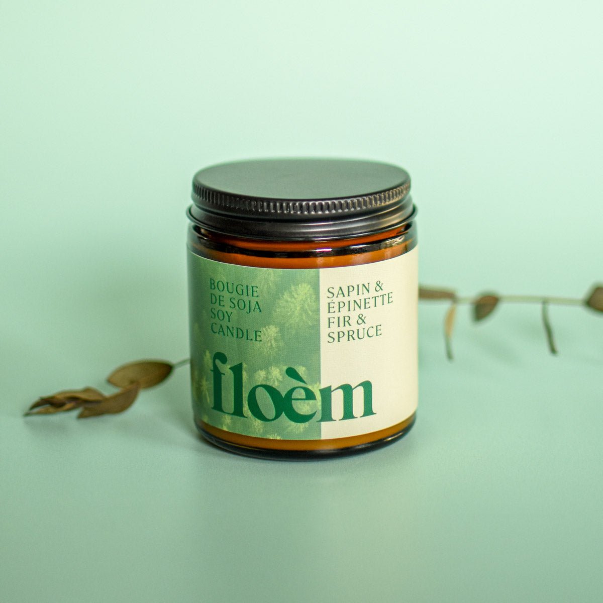 Bougie de soja Sapin & Épinette | Fait à la main | Floèm