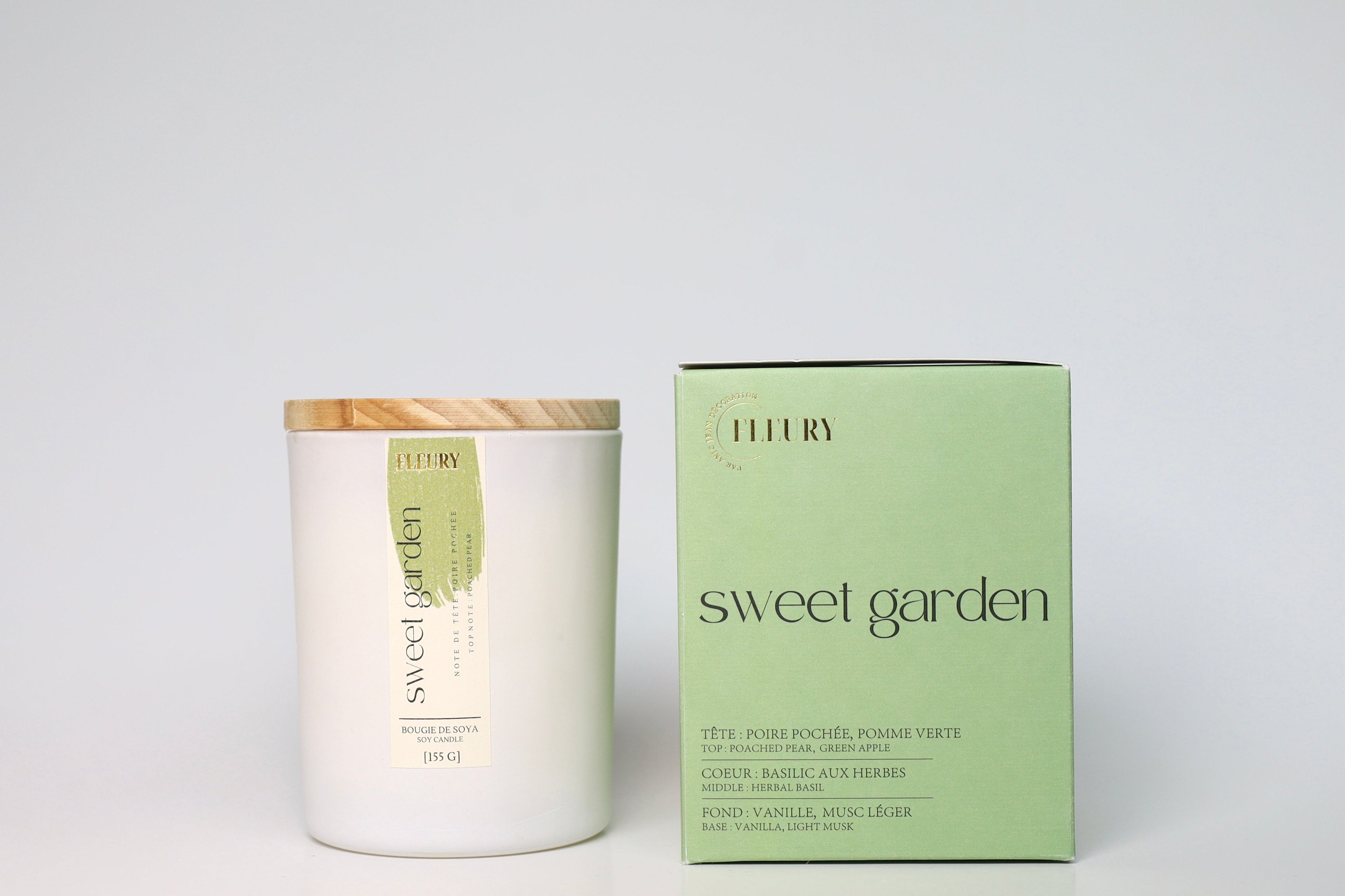 Bougie Sweet Garden poire et pomme verte Fleury
