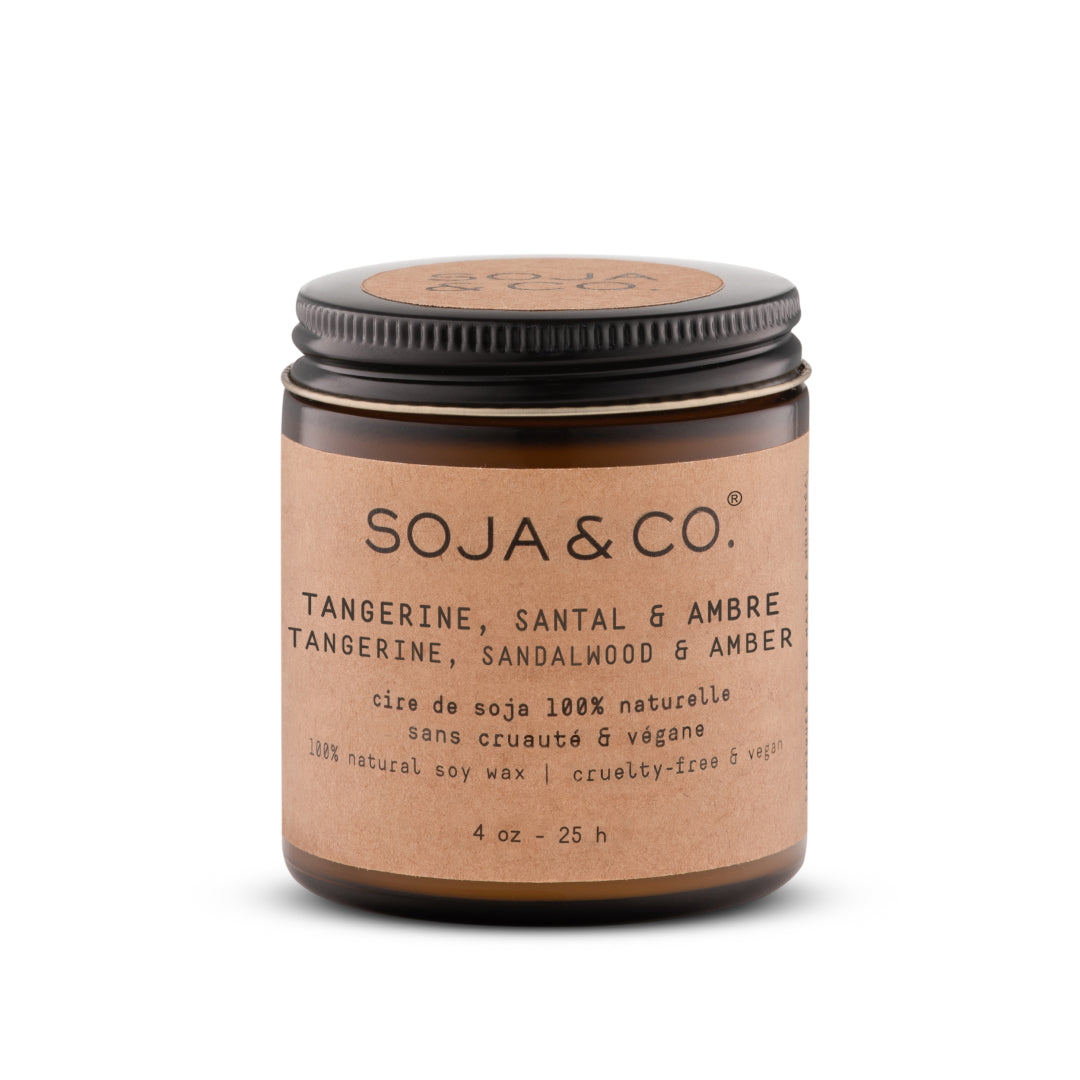 Bougie Tangerine, santal & ambre | Fragrance raffinée et enveloppante