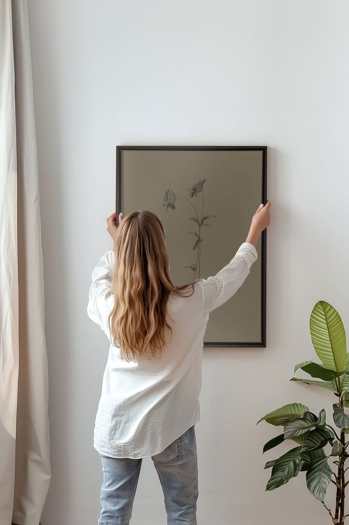 BOUTON SAUVAGE, Oeuvre sur toile étirée - Les Trouvailles de JustinecanvasOleka Canvas12x16Noir