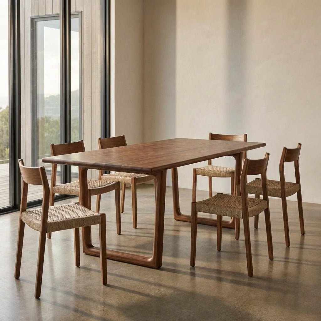 Table de salle à manger Brampton | Fabrication artisanale | Acacia massif