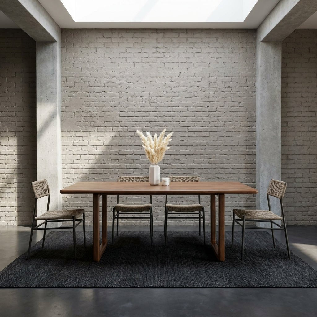 Table de salle à manger Brampton | Fabrication artisanale | Acacia massif
