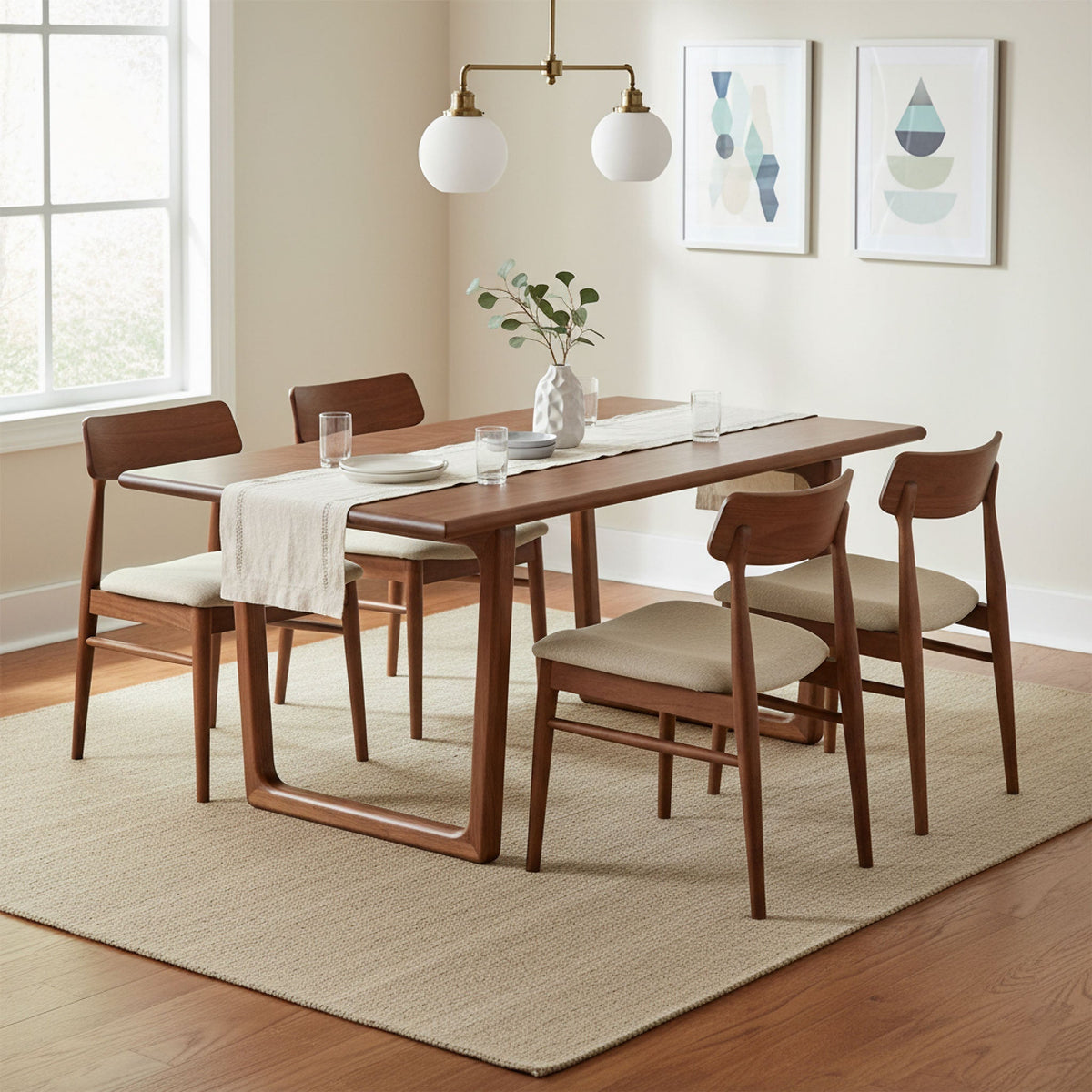 Table de salle à manger Brampton | Fabrication artisanale | Acacia massif