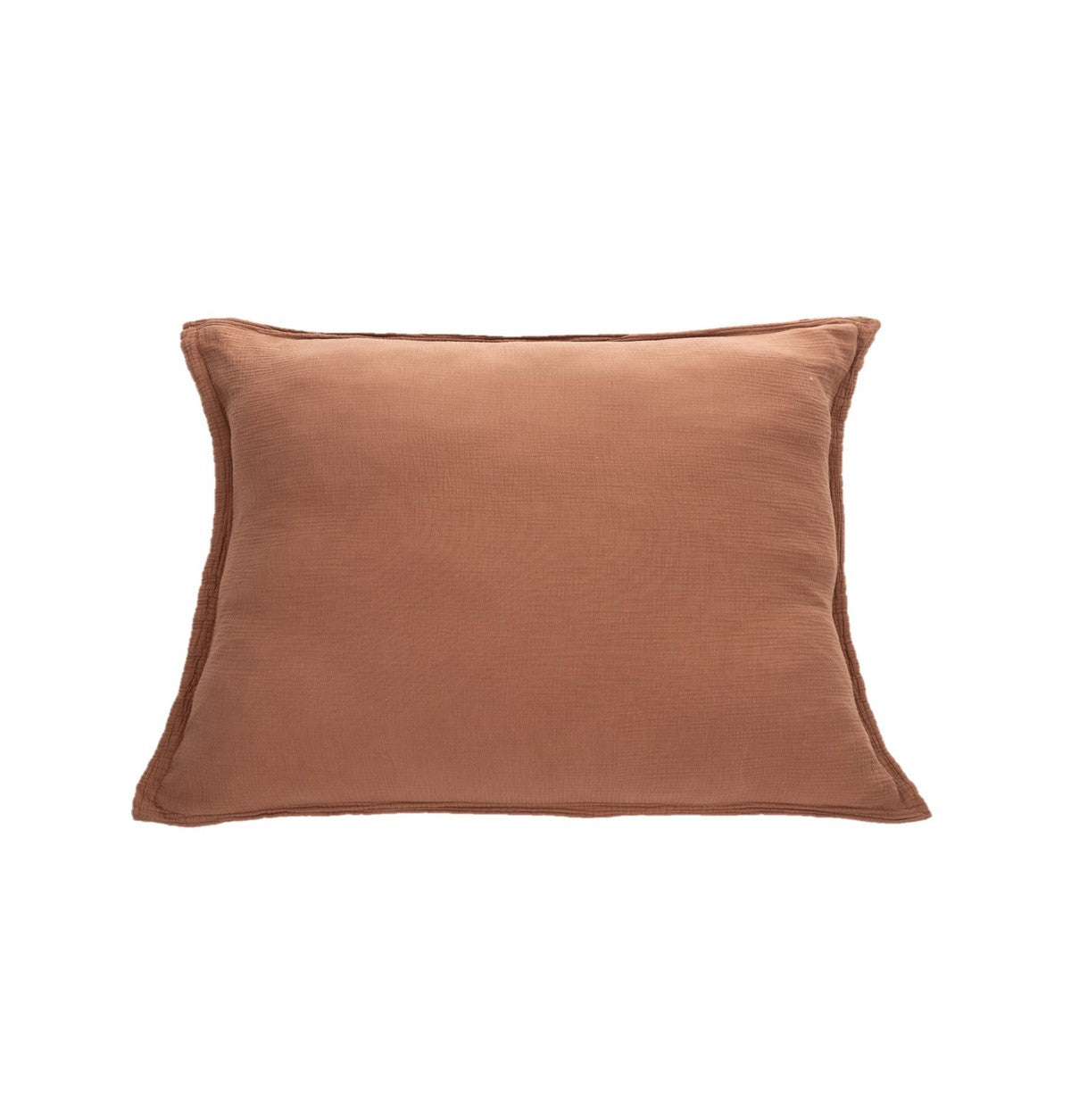 Cache-oreillers décoratifs marron en mousseline de coton, ensemble de 2, élégant et confortable