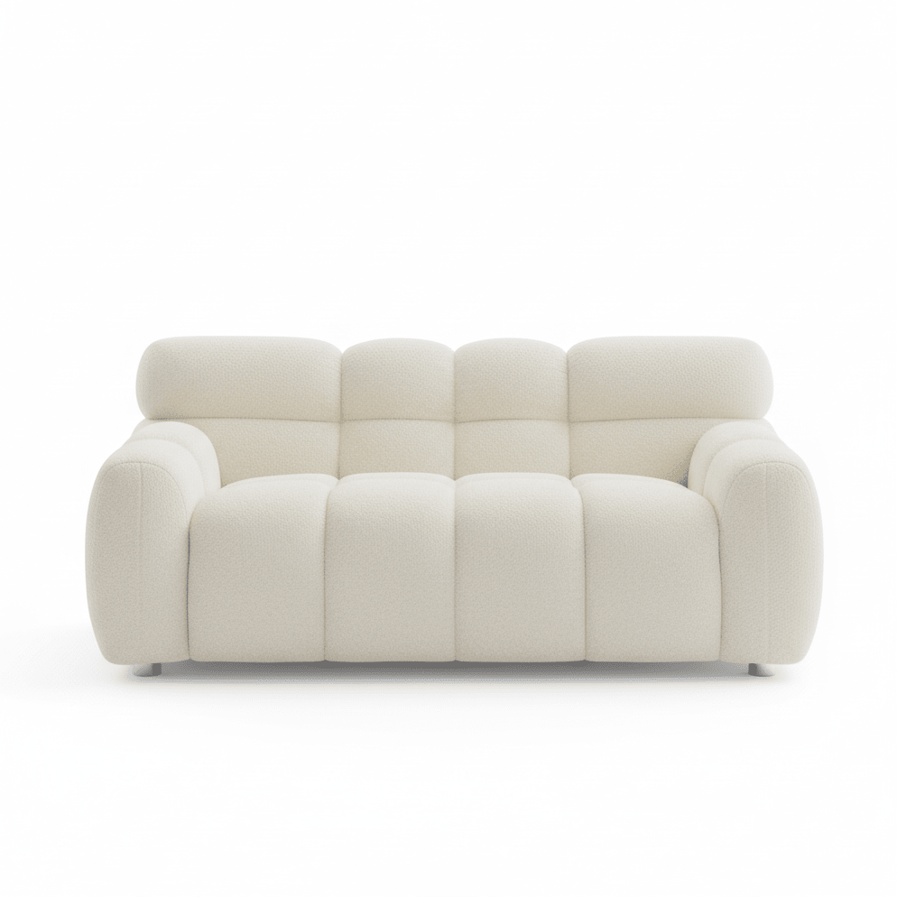 Canapé bouclé marshmallow | 3 places | 2 teintes disponibles - Les Trouvailles de JustineFurnitureSLOTH NationBeige