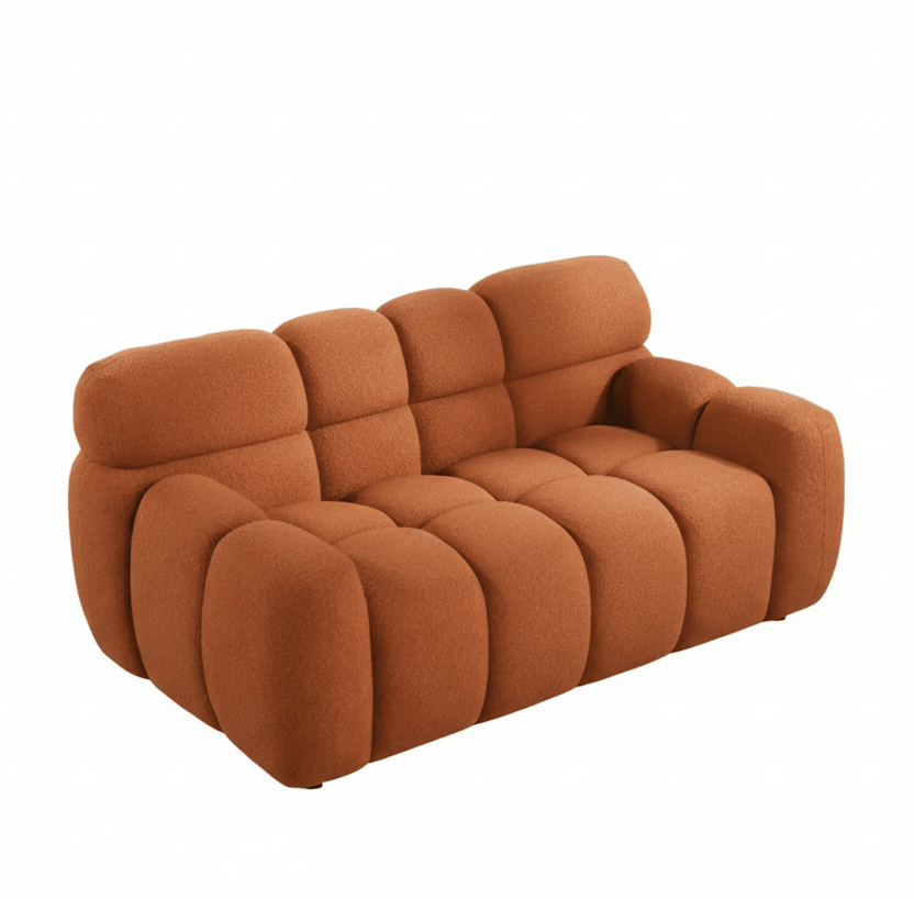 Canapé bouclé marshmallow | 3 places | 2 teintes disponibles - Les Trouvailles de JustineFurnitureSLOTH NationLight Brown