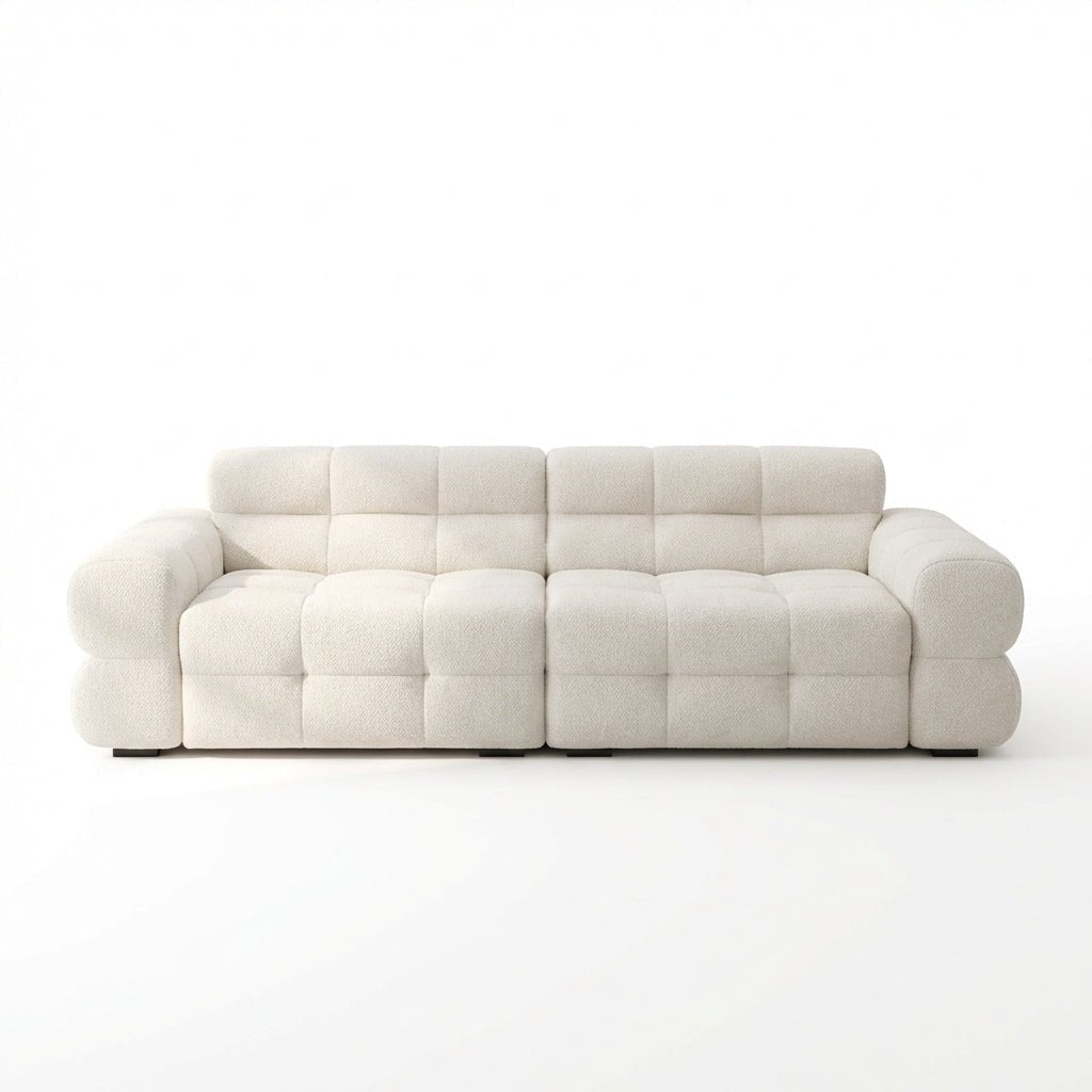 Canapé en tissu Vancouver | Microfibre givrée | Revêtement anti - taches | Cadre en bois massif - Les Trouvailles de JustinesofaAltera120cm