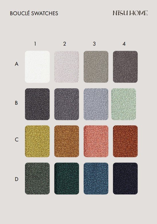 Canapé Minita | Velours ou bouclé | Modulable - Les Trouvailles de JustineNisu Home2 places + poufBouclé