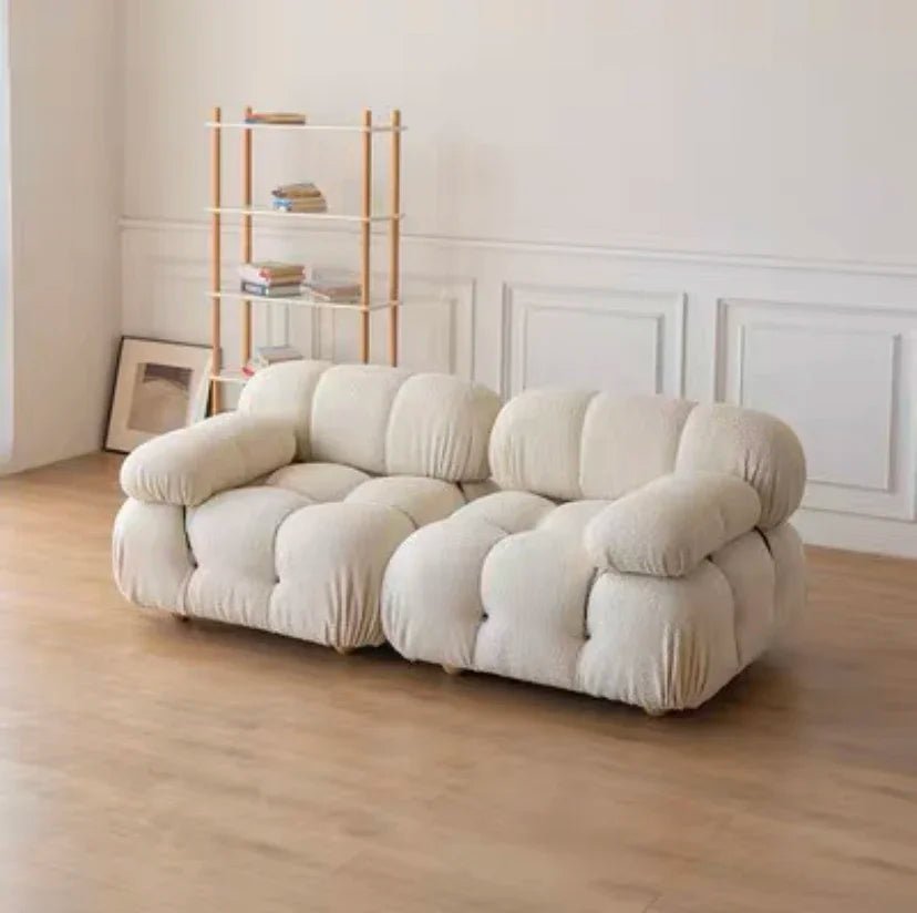 Canapé Minita | Velours ou bouclé | Modulable - Les Trouvailles de JustineNisu Home2 placesBouclé