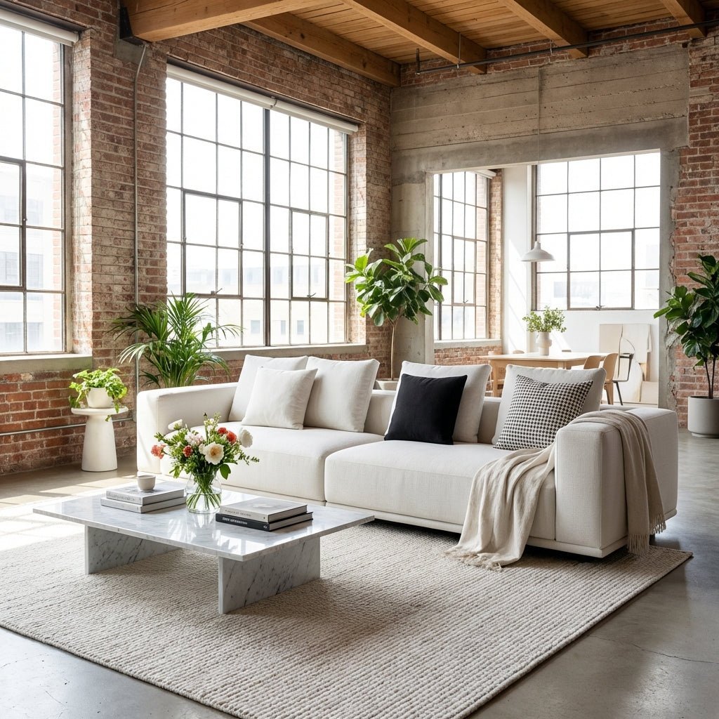 Canapé Nordic en tissu de coton et lin | Design nordique, élégant & durable - Les Trouvailles de JustinesofaAltera220 cm de longueur