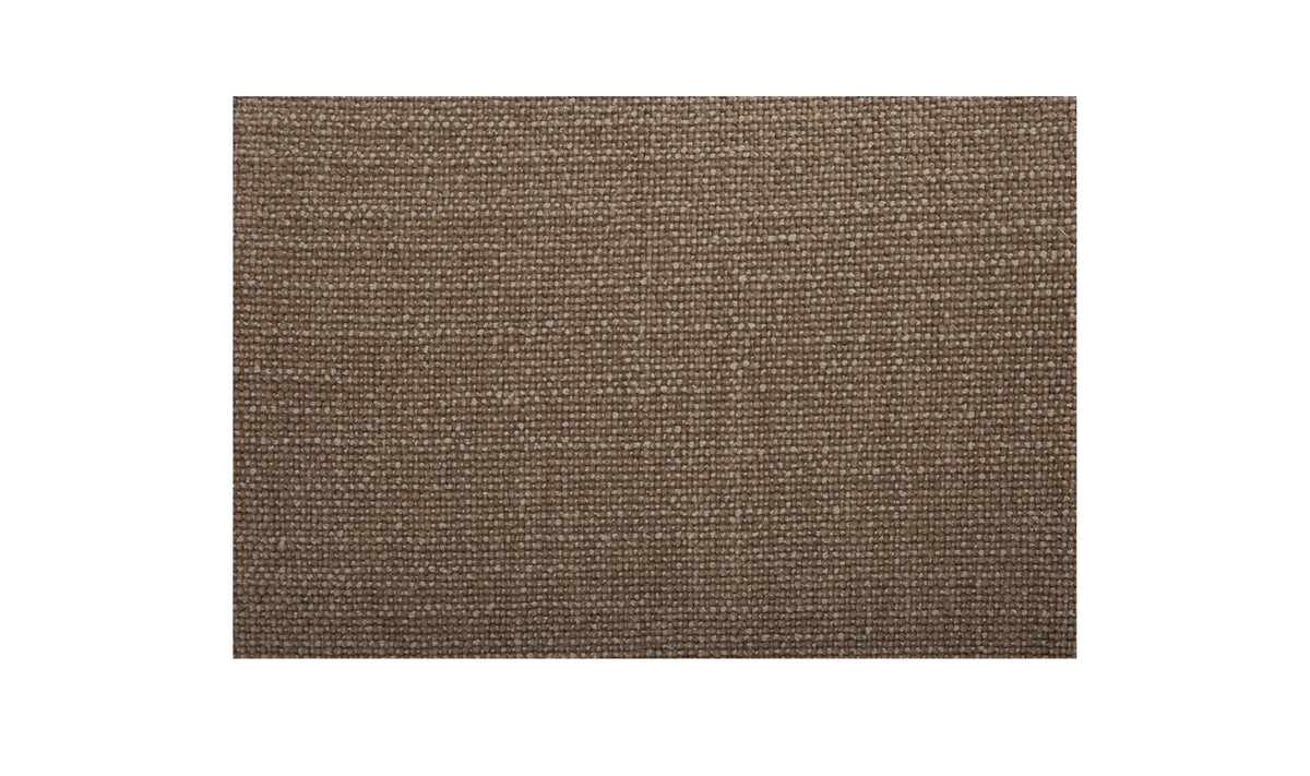 Échantillon de tissu texturé brun taupe, surface à points fins et réguliers.
