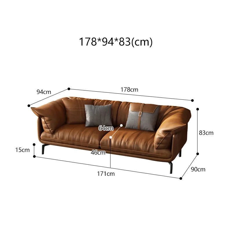 Canapé Seiko | Cuir véritable | Disponible en 1, 2, 3 et 4 places | Confort et élégance - Les Trouvailles de JustineSofaNisu Home2 places