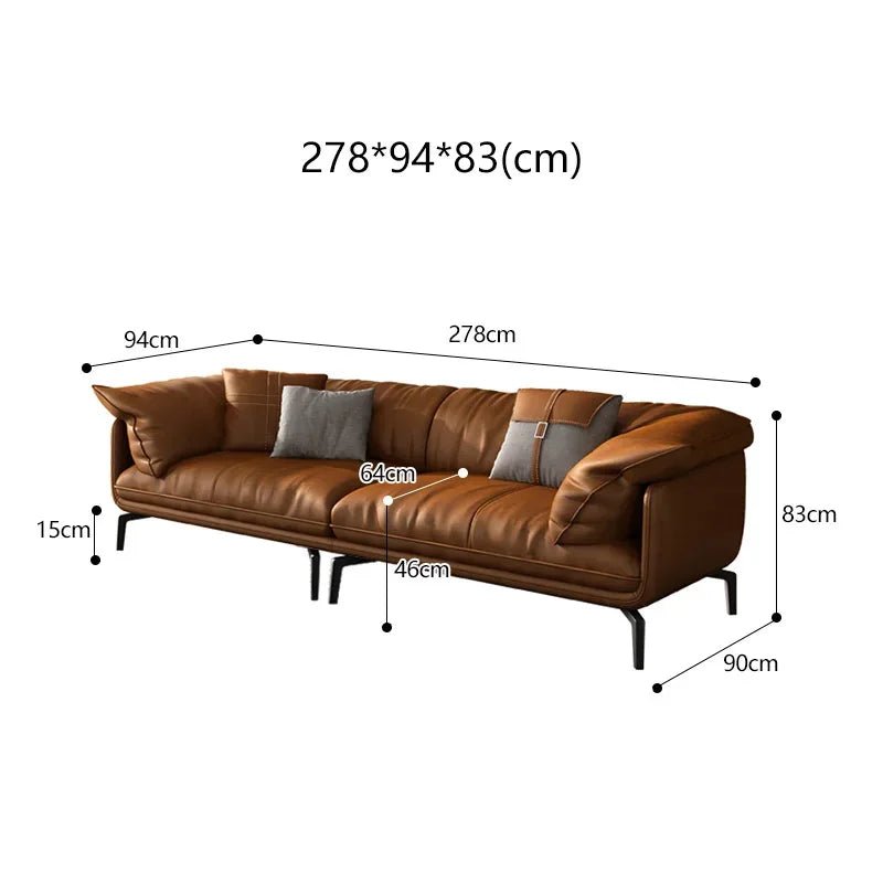 Canapé Seiko | Cuir véritable | Disponible en 1, 2, 3 et 4 places | Confort et élégance - Les Trouvailles de JustineSofaNisu Home4 places